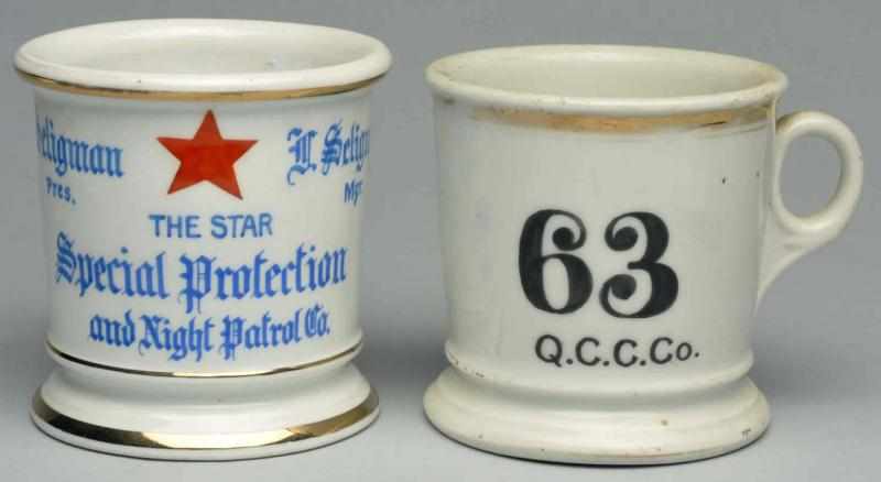 Appraisal: Lot of Shaving Mugs Includes one Special Protection and Night