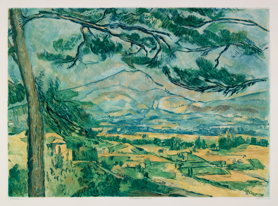 Appraisal: PAUL C ZANNE after La Montagne Sainte-Victoire Color aquatint -