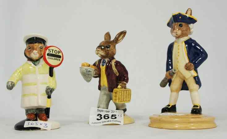 Appraisal: Royal Doulton Bunnykins Figures Lollipop Man DB Fisherman DB and