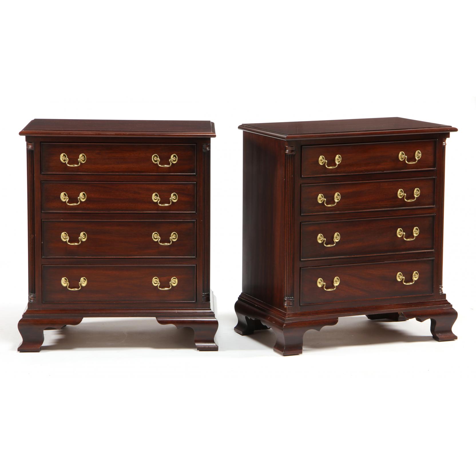 Appraisal: Henkel Harris Pair of Diminutive Chest of Drawers interior stamp