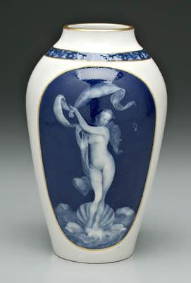 Appraisal: Pate-sur-pate vase oval panel with Venus rising from waves with