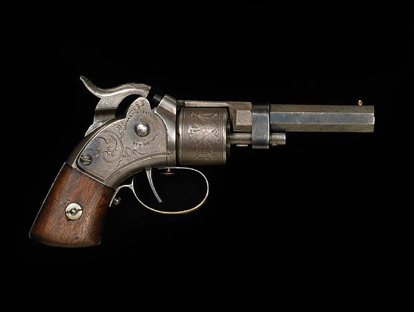 Appraisal: A Massachusetts Arms Company Maynard-primed percussion pocket revolver Serial no