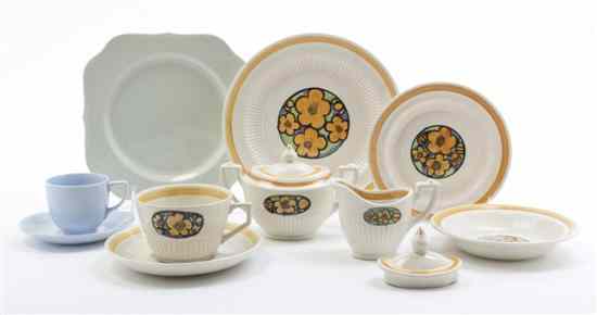 Appraisal: An English Ceramic Partial Tea Service Johnson Bros comprising eight