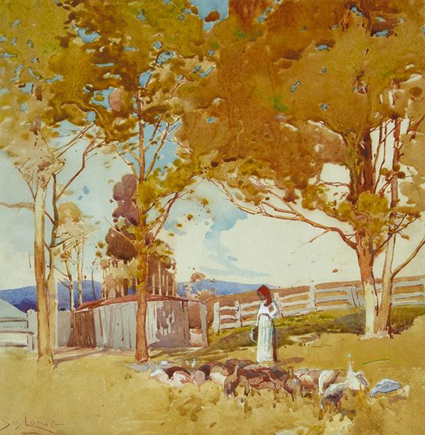 Appraisal: SYDNEY LONG - Summer Pastoral watercolour SYDNEY LONG - Summer