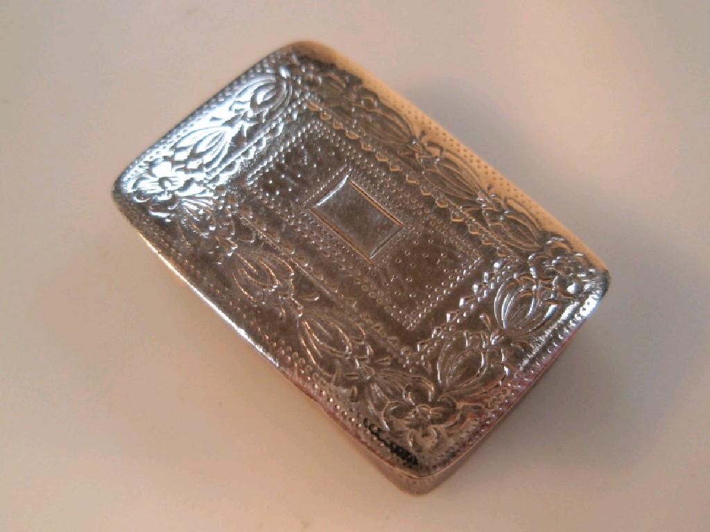 Appraisal: A George IV silver vinaigrette by Nathaniel Mills Birmingham oblong