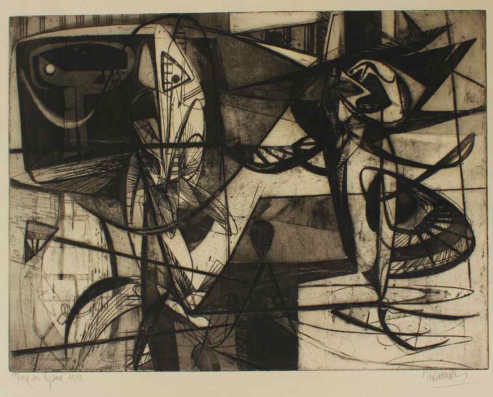 Appraisal: LASANSKY Mauricio American - ''Time in Space'' Etching '' x