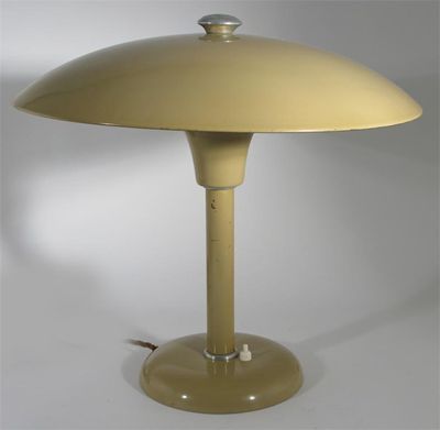 Appraisal: A Schroder Lobenstein enamelled metal table lamp cast marks to