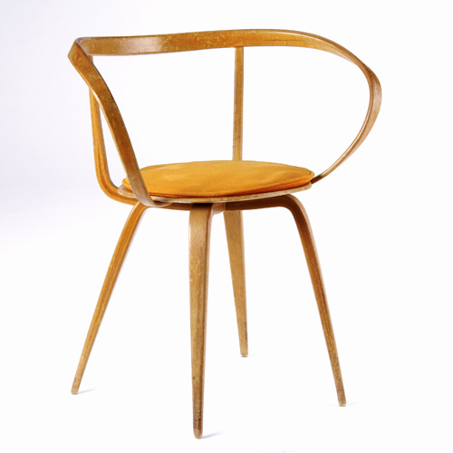 Appraisal: GEORGE NELSON HERMAN MILLER Pair of Pretzel chairs with green