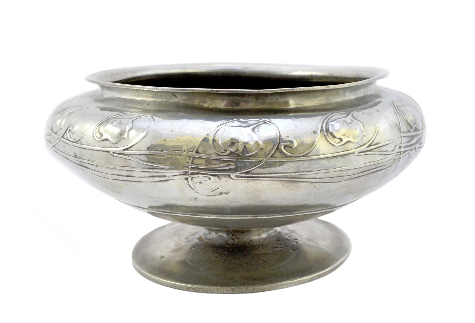 Appraisal: Archibald Knox for Liberty Co a large pewter footed bowl