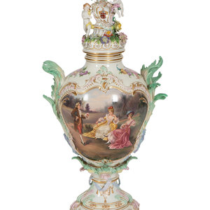 Appraisal: A Large Berlin K P M Porcelain Urn and Cover