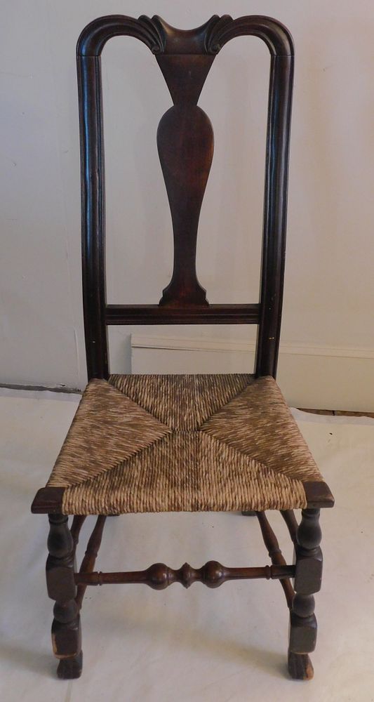 Appraisal: PERIOD SPANISH FOOT QUEEN ANNE CHAIR Period Queen Anne Spanish