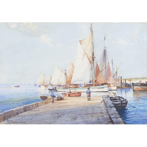 Appraisal: A D Bell fl 's- 's - Port Scene with