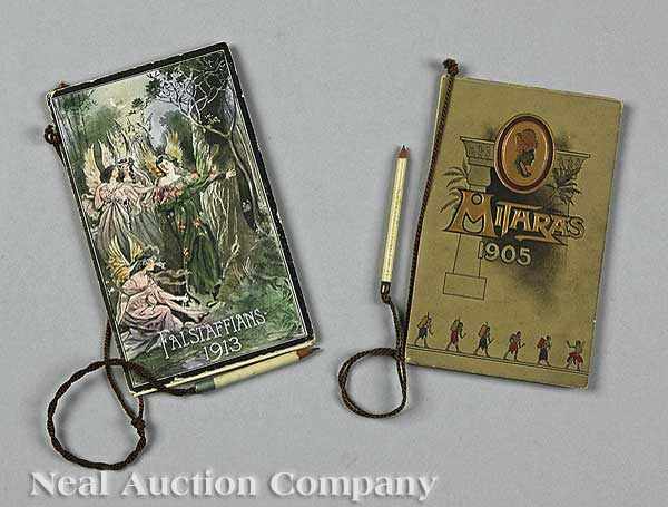 Appraisal: Mardi Gras two dance cards including High Priests of Mithras