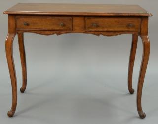 Appraisal: Louis XV style writing hall table with two drawers ht