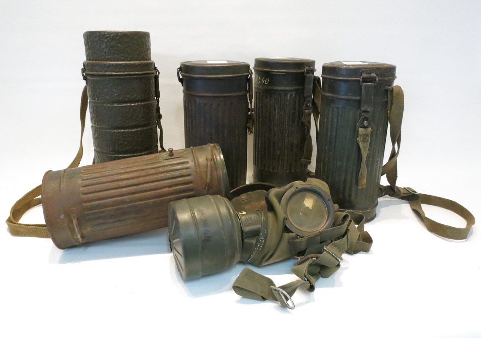 Appraisal: GERMAN WORLD WAR TWO COLLECTIBLES two gas masks in storage