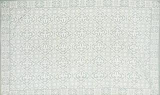 Appraisal: Green Tapestry by Stark Carpet Green floral and geometric tapestry