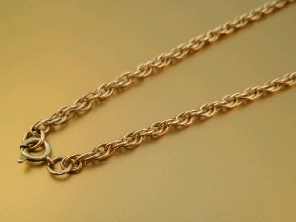 Appraisal: A fancy link yellow metal neck chain g cm