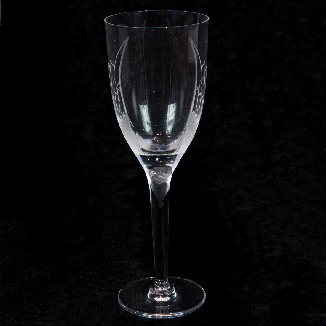 Appraisal: TEN LALIQUE CLEAR AND FROSTED GLASS CHAMPAGNE FLUTES IN THE