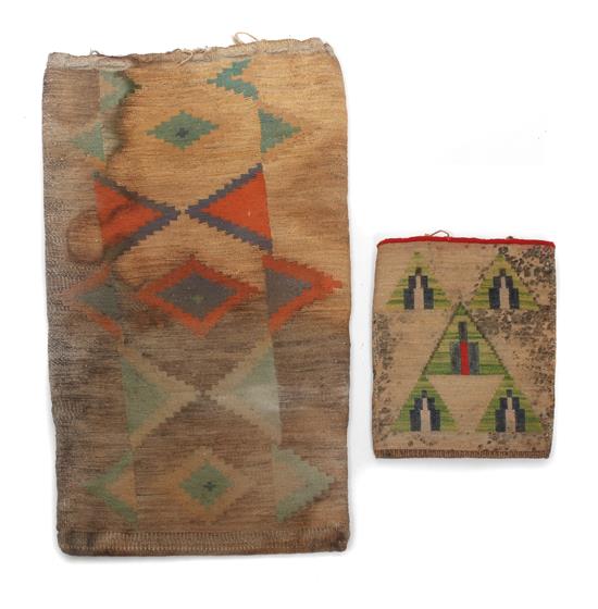 Appraisal: Sale Lot Two Nez Perce Corn Husk Bags Height of