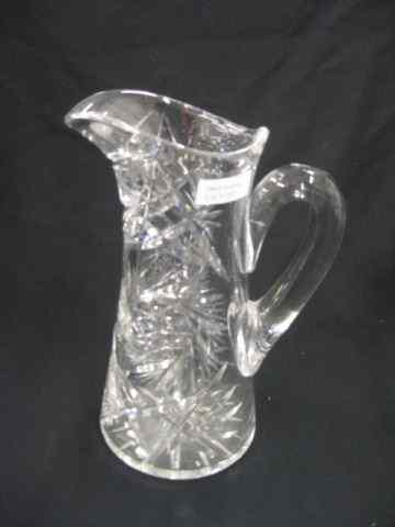 Appraisal: Cut Glass Pitcher pinwheel diamond rays brilliant period '' excellent