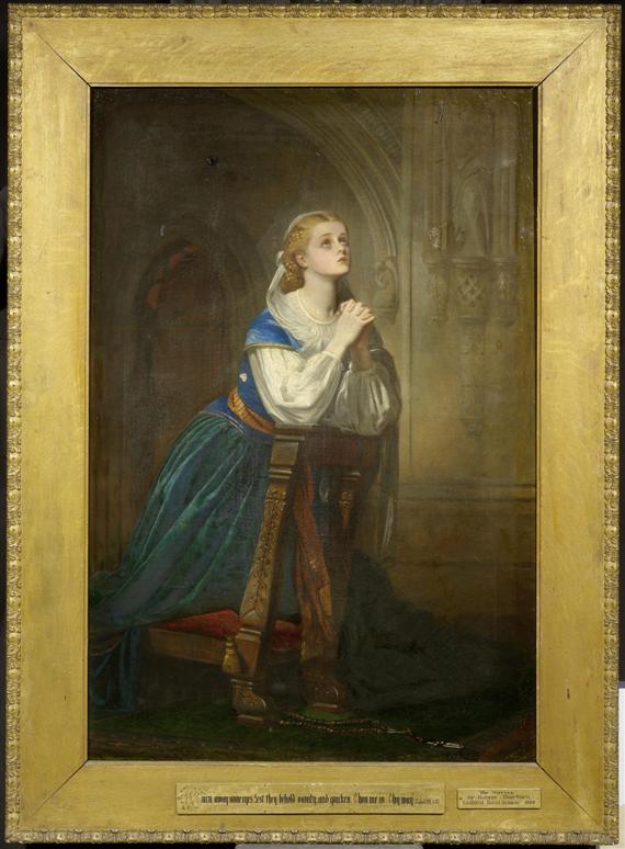 Appraisal: ROSS ROBERT THORBURN Edinburgh Girl praying Oil on canvas x