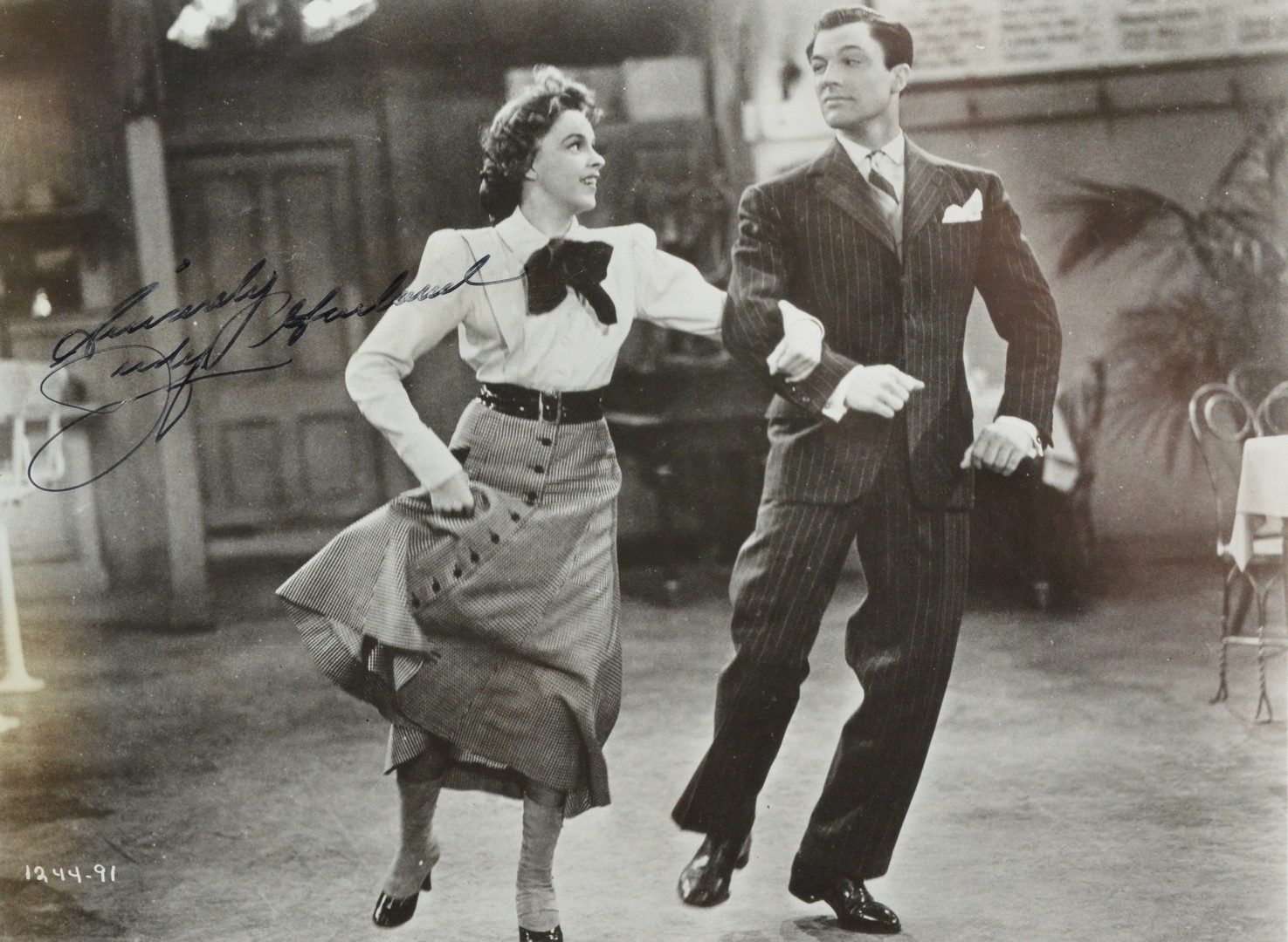 Appraisal: Judy Garland autograph photograph publicity photo for For Me and