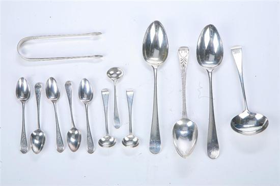 Appraisal: GOOD GROUP OF GEORGE III SILVER FLATWARE All marked for