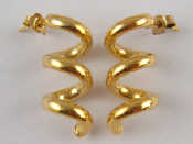 Appraisal: A pair of carat gold earrings approx cm gms