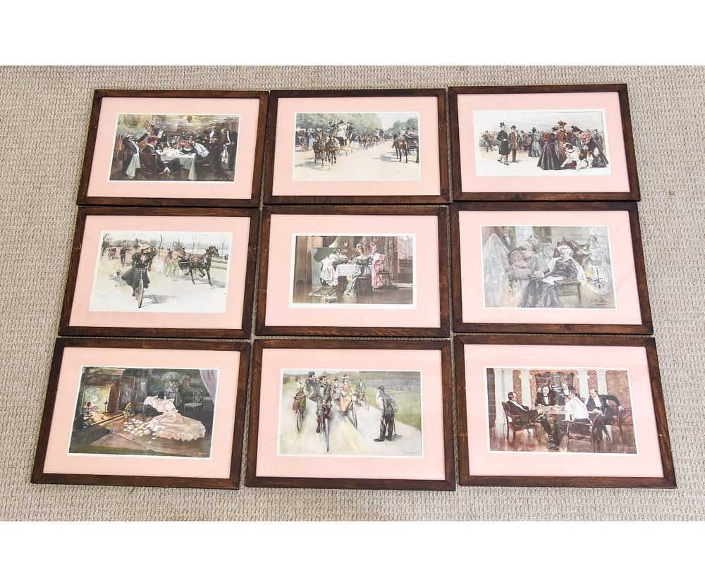 Appraisal: Nine Lithographs Nine framed and matted lithographs copyright by Truth