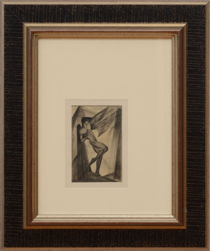 Appraisal: ATTRIBUTED TO BORIS LOVET-LORSKI - NUDE IN A GEOMETRICAL LANDSCAPE