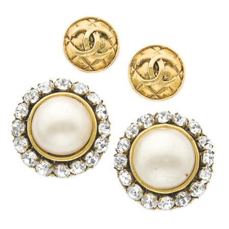 Appraisal: Two Pairs of Chanel Earrings Estimate -