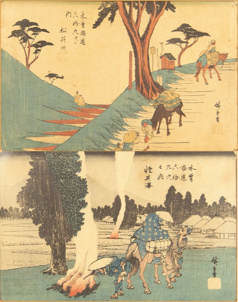 Appraisal: HIROSHIGE Utagawa Japanese - No Karuizawa ca - and No