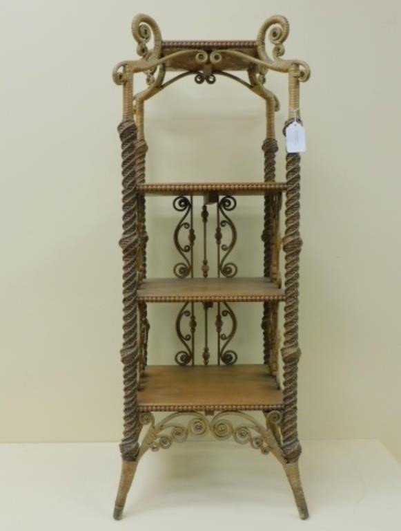 Appraisal: Wakefield Rattan Co ca Original label on bottom Rattan and