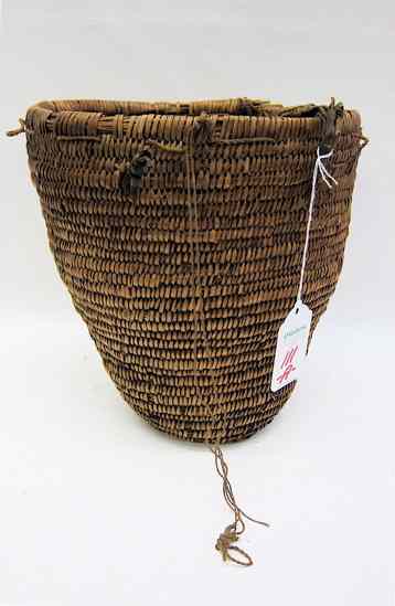 Appraisal: KLICKITAT INDIAN BURDEN BASKET height '' diameter '' having remnants