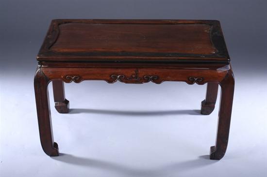 Appraisal: CHINESE WOOD LOW TABLE Rectangular outline - in x in