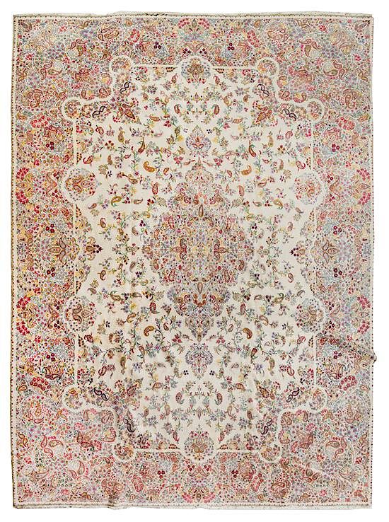 Appraisal: A Kirman Style Wool Rug feet inches x feet inches