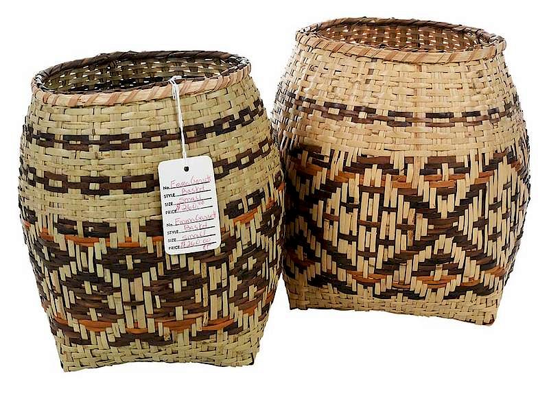 Appraisal: Two Emma Garrett Cherokee Storage Baskets Qualla Boundary North Carolina