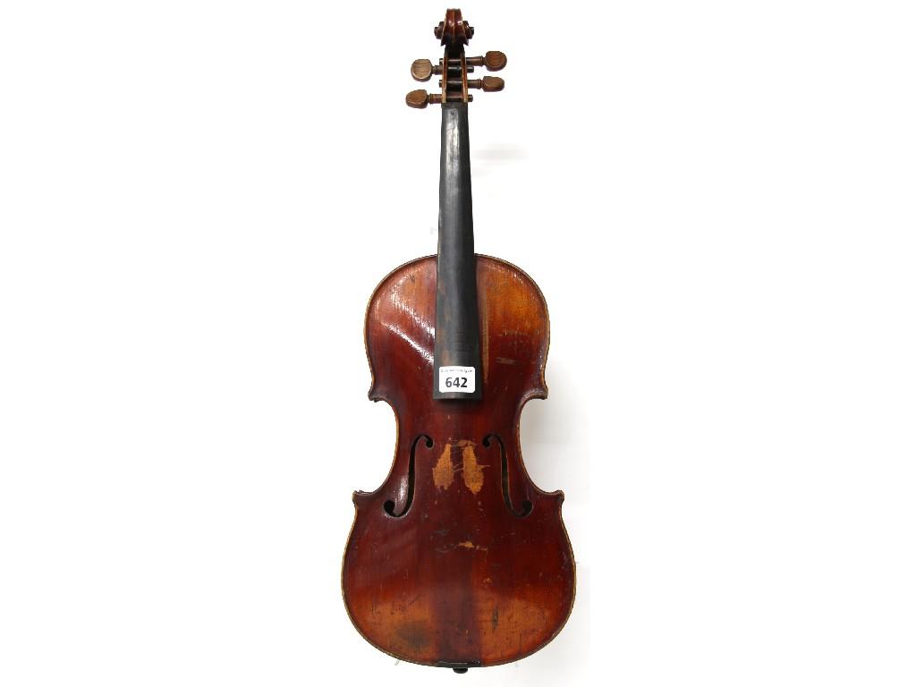 Appraisal: Mittenwald Stradivari copy violin circa cm