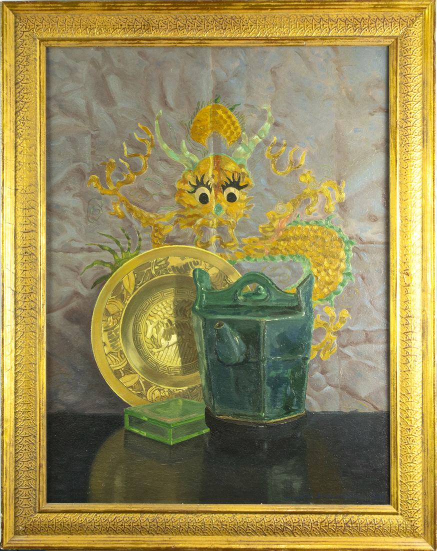 Appraisal: Kenneth Stevens MacIntire American - Still Life with Chinese Decor