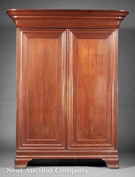 Appraisal: An American Late Classical Carved Walnut Armoire mid- th c