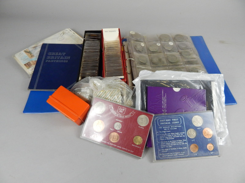 Appraisal: A large collection of coins to include silver nickel silver