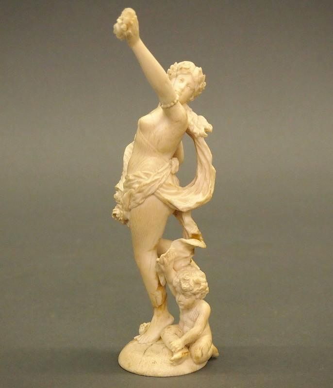 Appraisal: th c French ivory A late th century French ivory