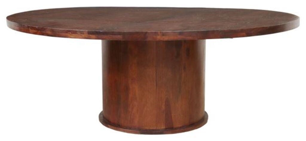 Appraisal: Large Provence wood pedestal dining table India late th c