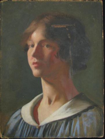 Appraisal: Attributed to Marie Goth IN - x oil on board