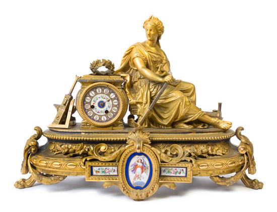 Appraisal: Sale Lot A Napoleon III Porcelain Mounted Gilt Bronze Figural