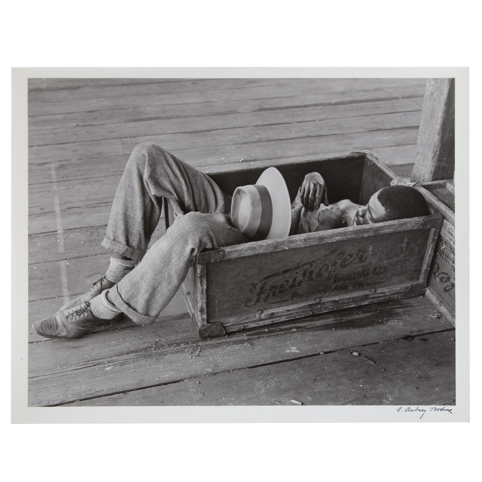 Appraisal: A AUBREY BODINE NAPTIME IN CRISFIELD PHOTOGRAPH American - Gelatin