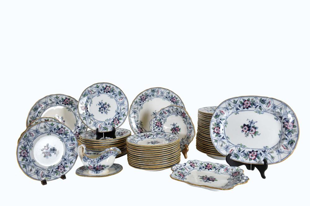 Appraisal: MINTON FIFTY-SIX PIECE PART DINNER SERVICEThe undersides impressed Minton with