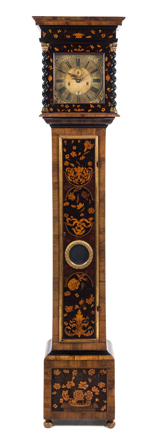 Appraisal: Sale Lot An English Marquetry Tall Case Clock daniel quare