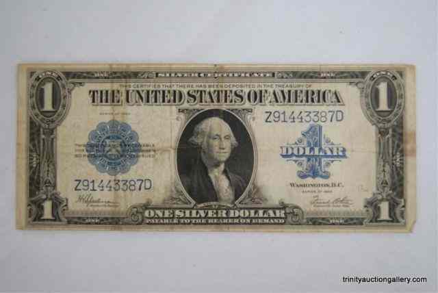 Appraisal: Large US One Dollar Silver Certificate NoteThis for a large