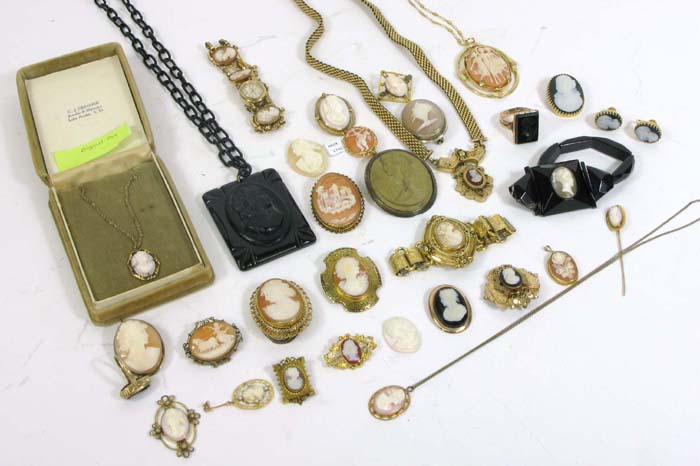 Appraisal: COLLECTION OF THIRTY-THREE PIECES JEWELRY including a Victorian portrait cameo